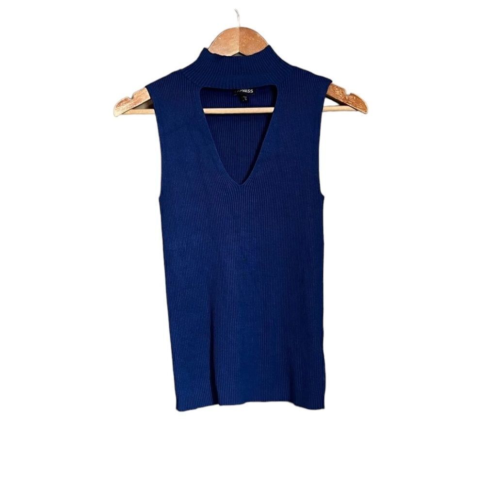 ‎3 for $30! Express ribbed blue tank top
